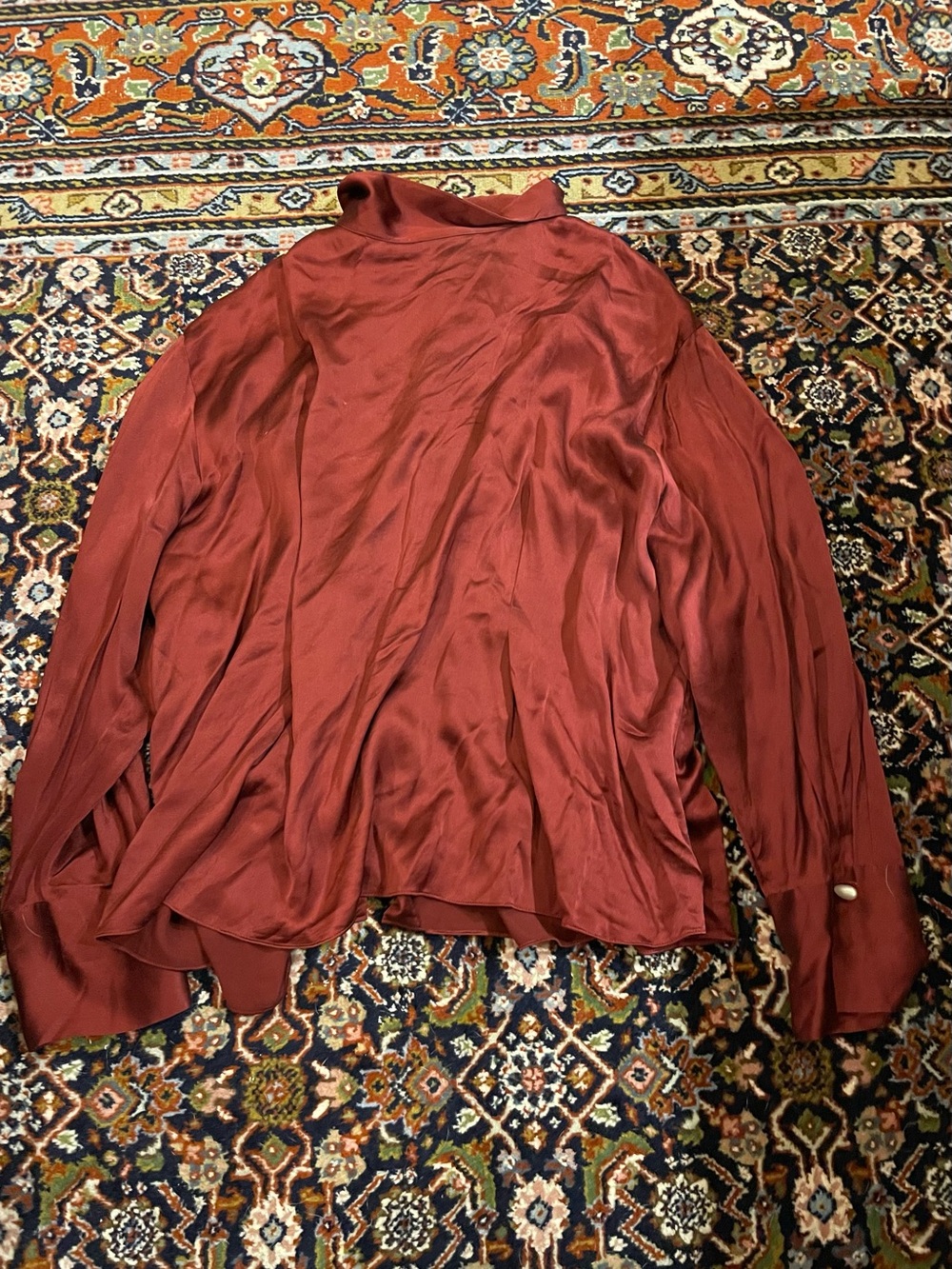 🍷Vince silk button up blouse🍷 - Picture 6 of 6